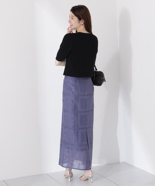 PROPORTION BODY DRESSING(プロポーションボディドレッシング)の「シアーパネルレーススカート / 1215220705(スカート・レディース・ホワイト/ブルー・MEDIUM/P/S)」の19枚目の写真