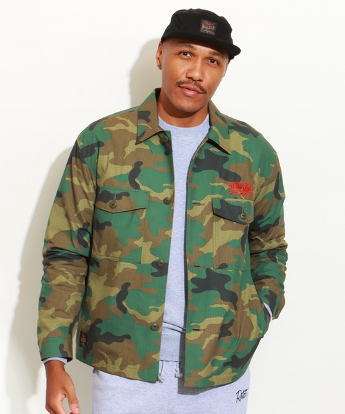ROTAR(ローター)の「TIQ Ripstop Military Shirt JKT(ミリタリージャケット・メンズ・ウッドランド/カーキ/ブラック・X-LARGE/LARGE/MEDIUM)」の6枚目の写真