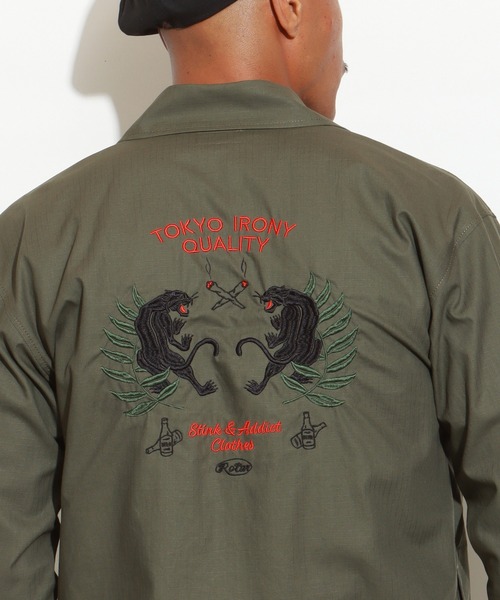 ROTAR ローター リップストップ ノーカラー ミリタリー ジャケット L