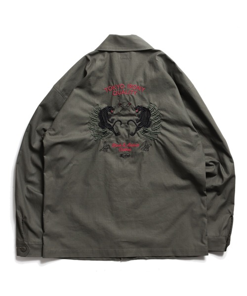 ROTAR ローター リップストップ ノーカラー ミリタリー ジャケット L