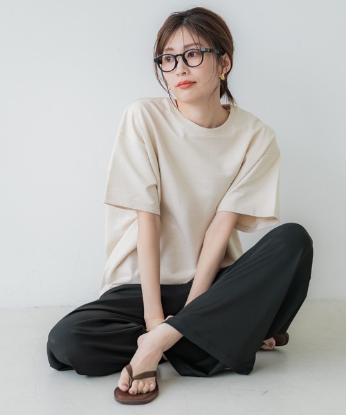 coca(coca)(コカ)の「バックタック裏毛トップス(Tシャツ/カットソー・レディース・ライトベージュ/ライトピンク・S/M/L)」の5枚目の写真