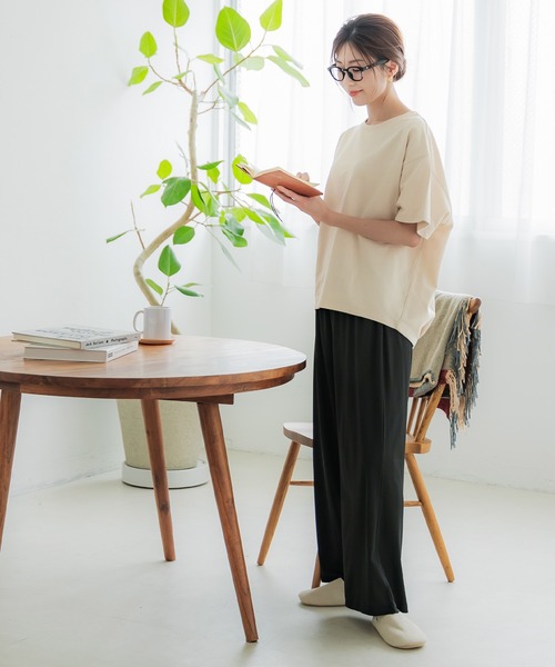 coca(coca)(コカ)の「バックタック裏毛トップス(Tシャツ/カットソー・レディース・ライトベージュ/ライトピンク・S/M/L)」の6枚目の写真