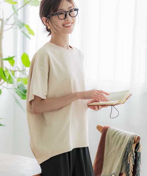 coca(coca)(コカ)の「バックタック裏毛トップス(Tシャツ/カットソー・レディース・ライトベージュ/ライトピンク・S/M/L)」の7枚目の写真