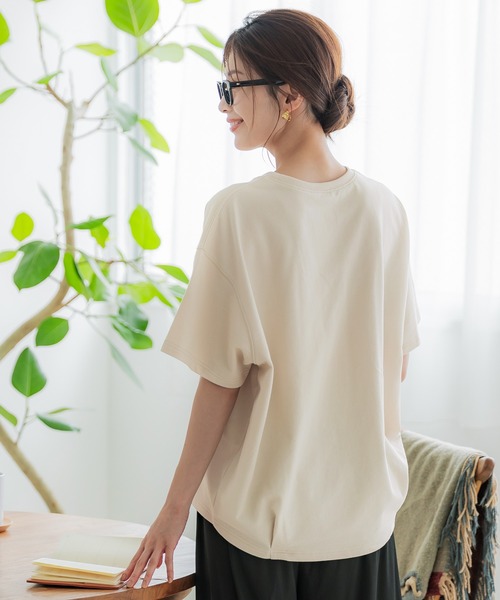 coca(coca)(コカ)の「バックタック裏毛トップス(Tシャツ/カットソー・レディース・ライトベージュ/ライトピンク・S/M/L)」の8枚目の写真