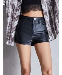 GYDA | ハイウエストフェイクレザーショートパンツ(その他パンツ)