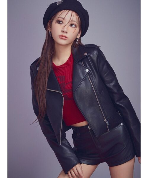 ハイウエストフェイクレザーショートパンツ（その他パンツ）｜GYDA