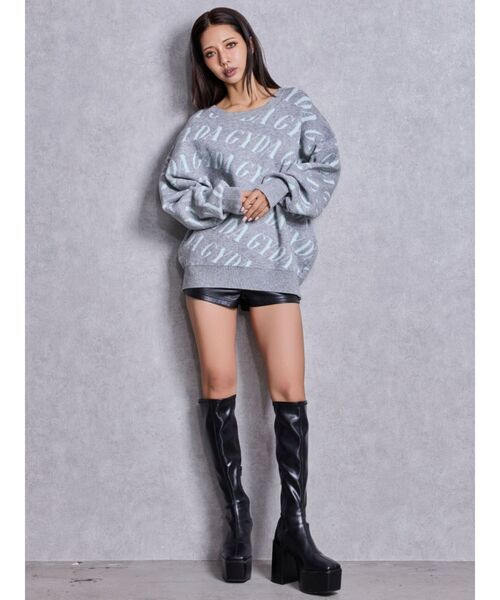 GYDA(ジェイダ)の「ハイウエストフェイクレザーショートパンツ(その他パンツ・レディース・ブラック・SMALL/MEDIUM)」の4枚目の写真