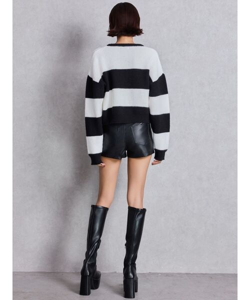 GYDA ハイウエストフェイクレザーショートパンツ S ハイウエストフェイクレザーショートパンツ（その他パンツ）｜GYDA