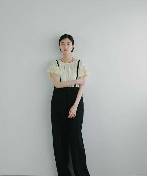 A part by（アパートバイ）の「サスツキストレートパンツ（その他パンツ・レディース・ブラック/オフホワイト/グレー系その他4・MEDIUM/SMALL）」の2枚目の写真