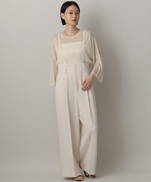 A part by（アパートバイ）の「サスツキストレートパンツ（その他パンツ・レディース・ブラック/オフホワイト/グレー系その他4・MEDIUM/SMALL）」の7枚目の写真