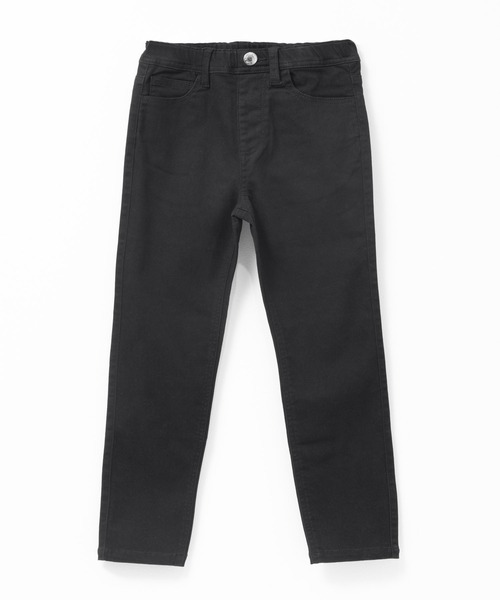 NAVY（ネイビー）の「NAVY のびるモン ツイルストレッチ スキニーギャザーパンツ（デニムパンツ・キッズ・ブルー/ライトブルー/ブラック系その他/ブラック・140/130/120/160/150）」の2枚目の写真