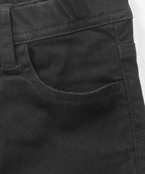 NAVY（ネイビー）の「NAVY のびるモン ツイルストレッチ スキニーギャザーパンツ（デニムパンツ・キッズ・ブルー/ライトブルー/ブラック系その他/ブラック・140/130/120/160/150）」の6枚目の写真