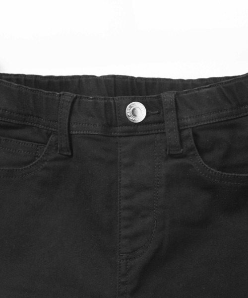 NAVY（ネイビー）の「NAVY のびるモン ツイルストレッチ スキニーギャザーパンツ（デニムパンツ・キッズ・ブルー/ライトブルー/ブラック系その他/ブラック・140/130/120/160/150）」の7枚目の写真