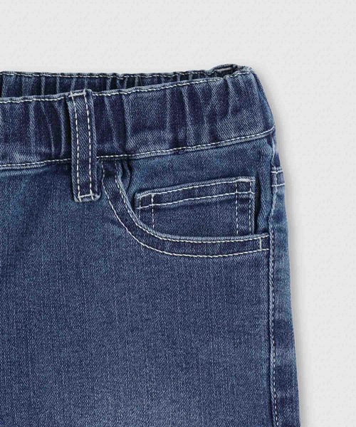NAVY（ネイビー）の「NAVY のびるモン ツイルストレッチ スキニーギャザーパンツ（デニムパンツ・キッズ・ブルー/ライトブルー/ブラック系その他/ブラック・140/130/120/160/150）」の15枚目の写真