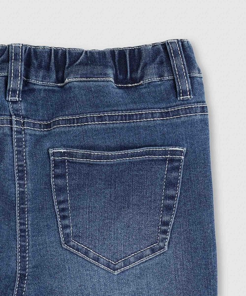 NAVY（ネイビー）の「NAVY のびるモン ツイルストレッチ スキニーギャザーパンツ（デニムパンツ・キッズ・ブルー/ライトブルー/ブラック系その他/ブラック・140/130/120/160/150）」の16枚目の写真