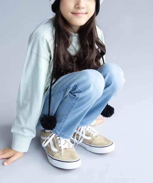 NAVY（ネイビー）の「NAVY のびるモン ツイルストレッチ スキニーギャザーパンツ（デニムパンツ・キッズ・ブルー/ライトブルー/ブラック系その他/ブラック・140/130/120/160/150）」の20枚目の写真