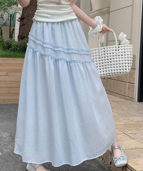 shoppinggo(ショッピングゴー)の「Aラインスカート レディース フレアスカート(スカート・レディース・ブルー/ホワイト・M)」の18枚目の写真