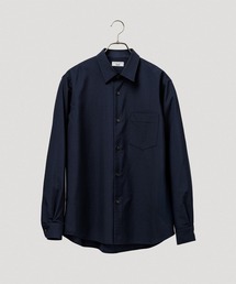 AER ADAM ET ROPE - I&#39;m.  ハートボタンオーバーシャツ【ブルー】 AER ADAM ET ROPE - I'm. ハートボタンオーバーシャツ【ブルー