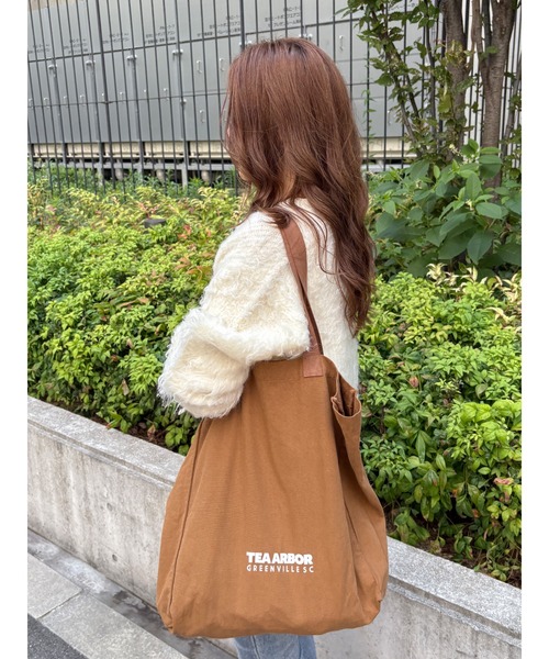 Ungrid（アングリッド）の「【WEB限定】ロゴトートバッグ（トートバッグ・レディース・ピンク/ブラウン/ブラック/オフホワイト/ブルー/イエロー・FREE）」の4枚目の写真