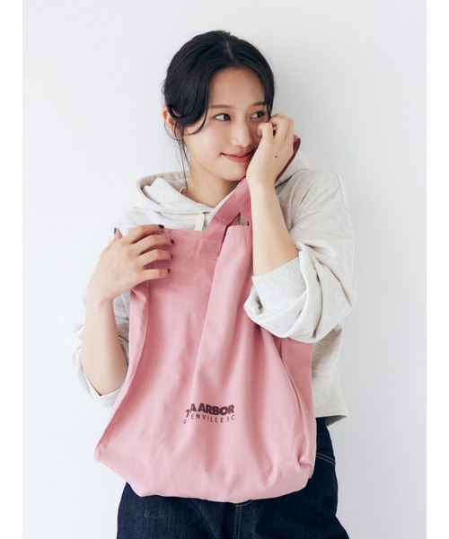 Ungrid（アングリッド）の「【WEB限定】ロゴトートバッグ（トートバッグ・レディース・ピンク/ブラウン/ブラック/オフホワイト/ブルー/イエロー・FREE）」の6枚目の写真