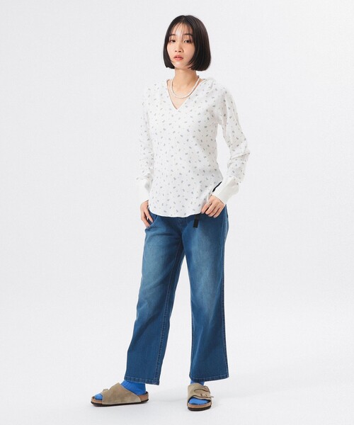BEAMS BOY(ビームスボーイ)の「【1/15再値下げ】フラワー サーマル パーカー(Tシャツ/カットソー・レディース・オフホワイト/ライトグレー・ONE SIZE)」の10枚目の写真