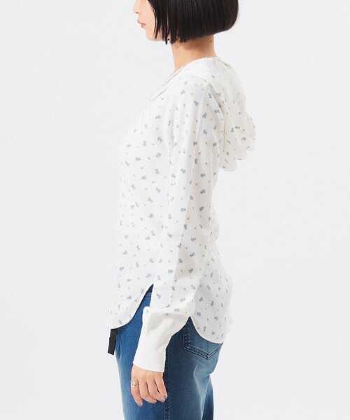 BEAMS BOY(ビームスボーイ)の「【1/15再値下げ】フラワー サーマル パーカー(Tシャツ/カットソー・レディース・オフホワイト/ライトグレー・ONE SIZE)」の13枚目の写真