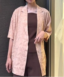 Ameri（アメリ）の「SUMMER JACQUARD OVER SHIRT JACKET（テーラードジャケット）」