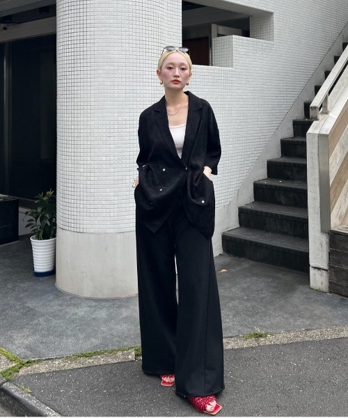 SUMMER JACQUARD OVER SHIRT JACKET（テーラードジャケット