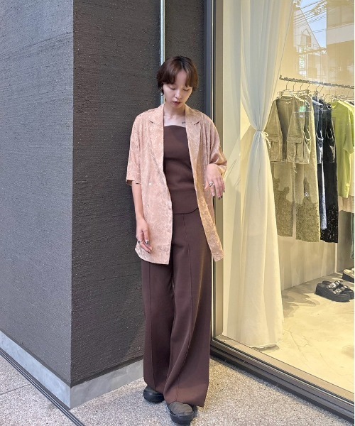 SUMMER JACQUARD OVER SHIRT JACKET（テーラードジャケット