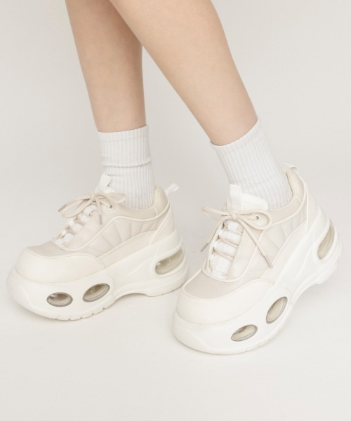 SLY（スライ）の「【再入荷】AIR PLATFORM SNEAKER エアー プラットフォーム スニーカー（スニーカー・レディース・アイボリー/ブラック・SMALL/MEDIUM/LARGE）」の15枚目の写真