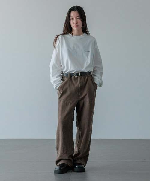 LOWRYS FARM(ローリーズファーム)の「【LFM(U)】デニムダブルニーパンツ 571358(デニムパンツ・メンズ・ブラック/ブラウン・MEDIUM/LARGE)」の3枚目の写真