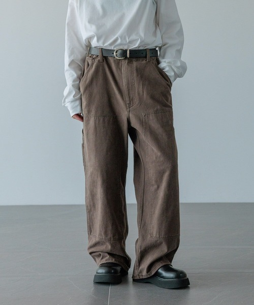 LOWRYS FARM(ローリーズファーム)の「【LFM(U)】デニムダブルニーパンツ 571358(デニムパンツ・メンズ・ブラック/ブラウン・MEDIUM/LARGE)」の7枚目の写真