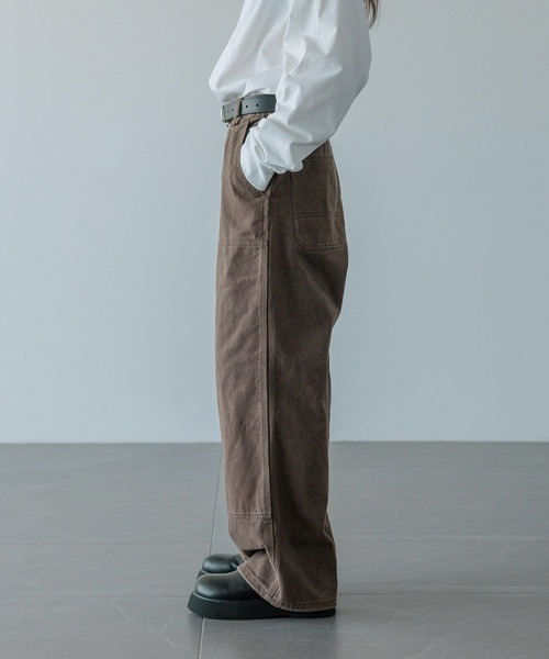 LOWRYS FARM(ローリーズファーム)の「【LFM(U)】デニムダブルニーパンツ 571358(デニムパンツ・メンズ・ブラック/ブラウン・MEDIUM/LARGE)」の8枚目の写真