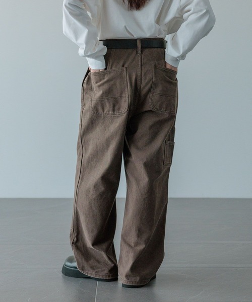 LOWRYS FARM(ローリーズファーム)の「【LFM(U)】デニムダブルニーパンツ 571358(デニムパンツ・メンズ・ブラック/ブラウン・MEDIUM/LARGE)」の9枚目の写真