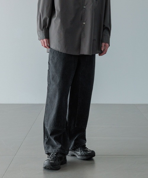 LOWRYS FARM(ローリーズファーム)の「【LFM(U)】デニムダブルニーパンツ 571358(デニムパンツ・メンズ・ブラック/ブラウン・MEDIUM/LARGE)」の13枚目の写真