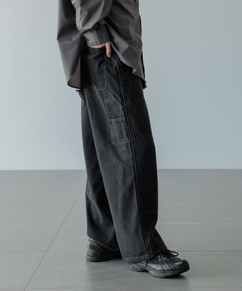 LOWRYS FARM(ローリーズファーム)の「【LFM(U)】デニムダブルニーパンツ 571358(デニムパンツ・メンズ・ブラック/ブラウン・MEDIUM/LARGE)」の16枚目の写真