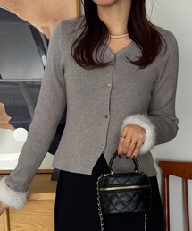 ファー」に該当するカーディガン/ボレロ（ベージュ系・長袖