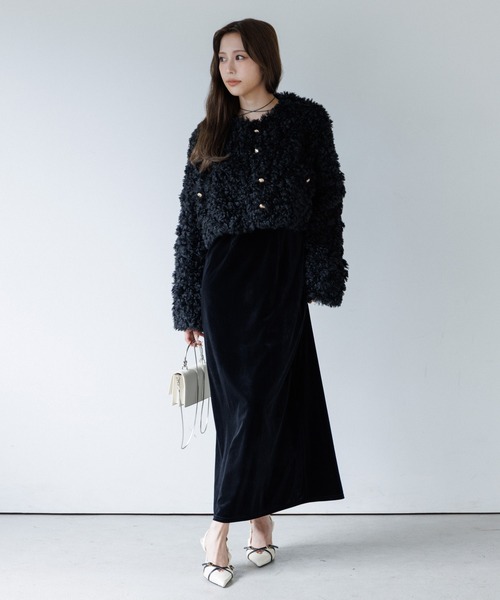 poodle no-collar jacket（プードルノーカラージャケット）（ノー