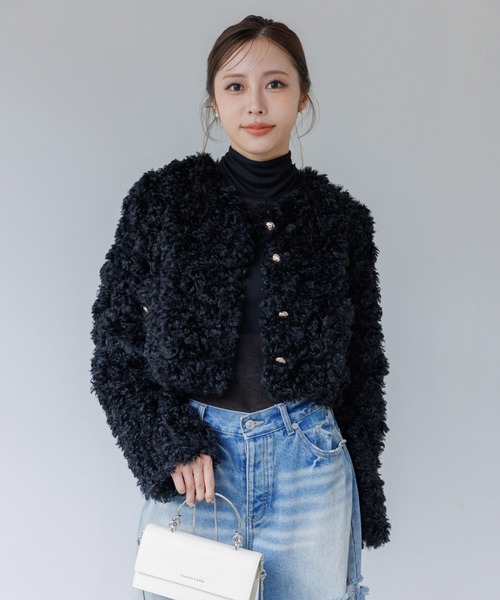 poodle no-collar jacket（プードルノーカラージャケット）（ノー