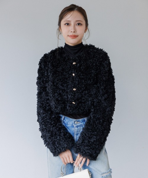 poodle no-collar jacket（プードルノーカラージャケット）（ノー