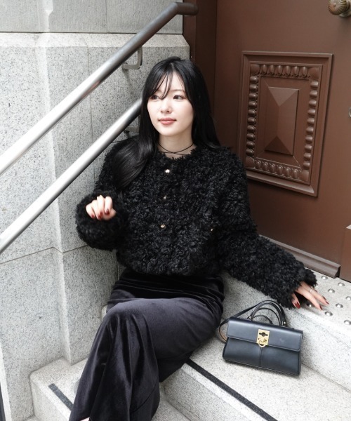 poodle no-collar jacket（プードルノーカラージャケット）（ノー