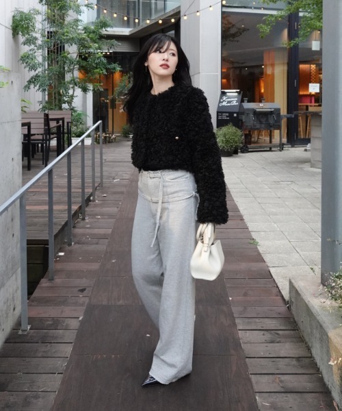 poodle no-collar jacket（プードルノーカラージャケット）（ノー