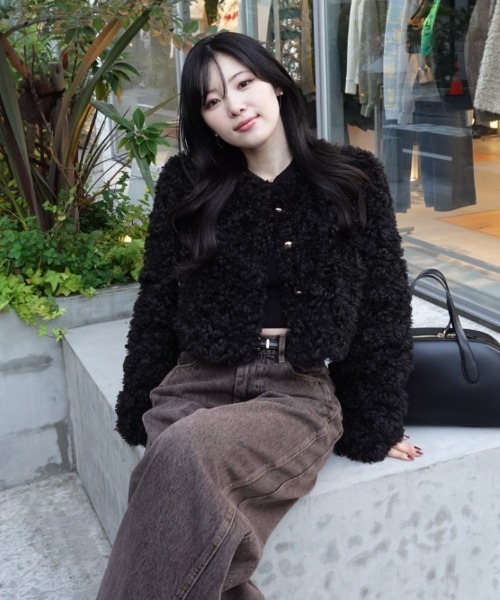 MARNI プードルモヘア　ノーカラージャケット poodle no-collar jacket（プードルノーカラージャケット）（ノー