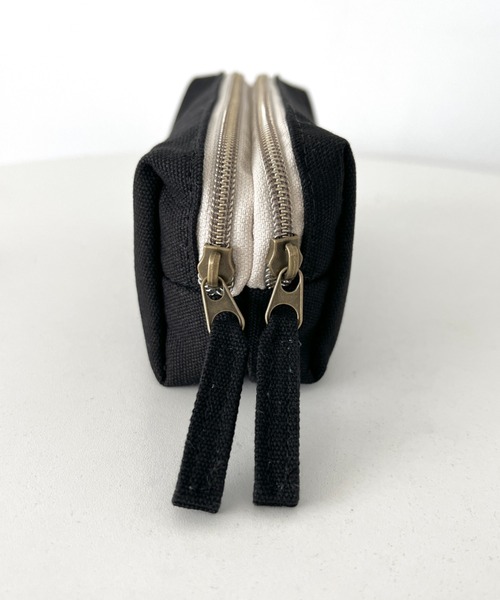 Lee(リー)の「Lee/リー プリントロゴ 2連ポケット マルチポーチ/カジュアル 化粧ポーチ 小物入れ/キャンバス デニム ヒッコリー(ポーチ・レディース・ホワイト/ストライプ/ネイビー/ブラック/ブルー/ブラック系その他・FREE)」の21枚目の写真