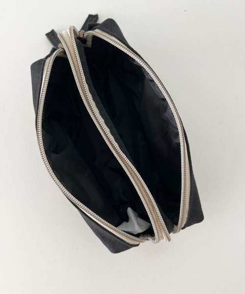 Lee(リー)の「Lee/リー プリントロゴ 2連ポケット マルチポーチ/カジュアル 化粧ポーチ 小物入れ/キャンバス デニム ヒッコリー(ポーチ・レディース・ホワイト/ストライプ/ネイビー/ブラック/ブルー/ブラック系その他・FREE)」の22枚目の写真