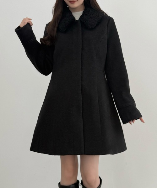 セール】2wayカラーウエストシェイプミドルコート（ステンカラーコート