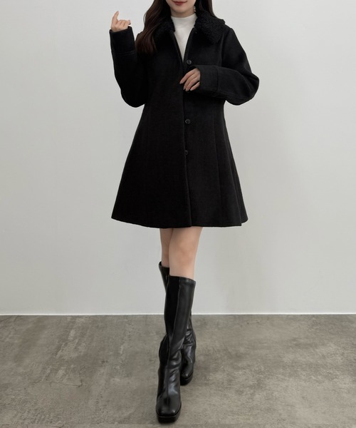 セール】2wayカラーウエストシェイプミドルコート（ステンカラーコート