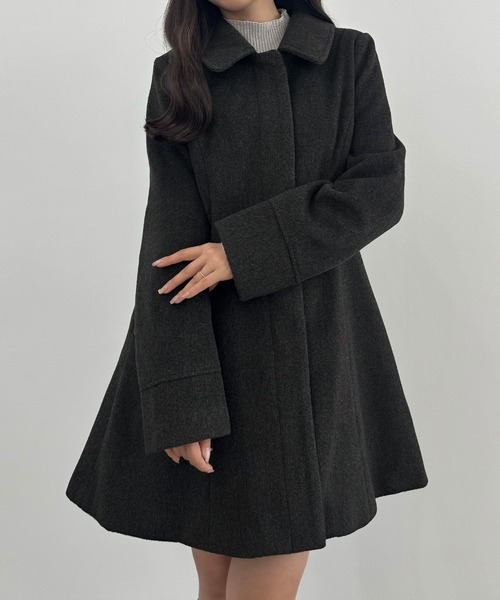 セール】2wayカラーウエストシェイプミドルコート（ステンカラーコート