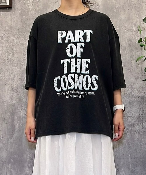 Right-on(ライトオン)の「【HONEYSUCKLE ROSE】【店舗で人気】アシッド加工プリントTシャツ(リラックスシルエット)(Tシャツ/カットソー・レディース・オフホワイト/ブルー/ダークグレー/その他1・L/M)」の8枚目の写真