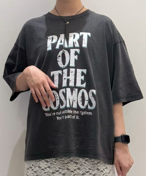 Right-on(ライトオン)の「【HONEYSUCKLE ROSE】【店舗で人気】アシッド加工プリントTシャツ(リラックスシルエット)(Tシャツ/カットソー・レディース・オフホワイト/ブルー/ダークグレー/その他1・L/M)」の21枚目の写真